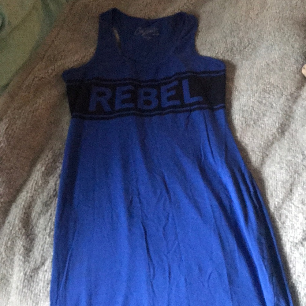 Long blue rebel dress